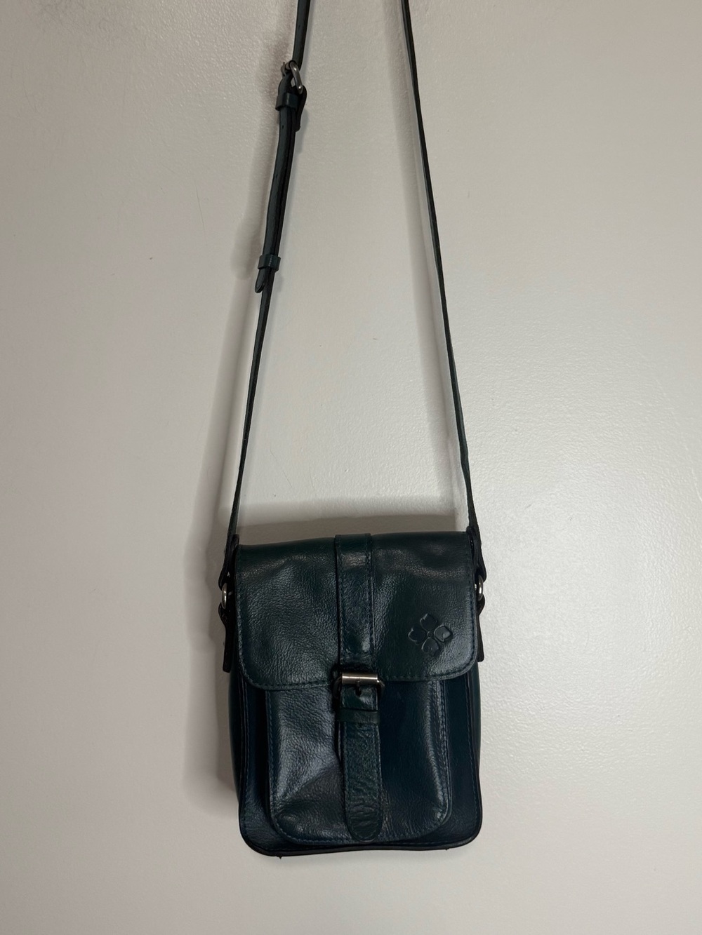 Patricia Nash dark green/blue Leather Crossbody Bag - Adjustable Strap